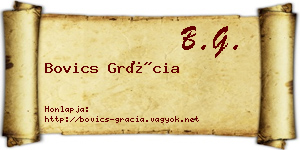 Bovics Grácia névjegykártya